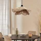 Woven Hemp Rope Straw Hat Pendant Light Natural Rustic Hanging Ceiling Lamp