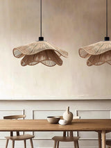 Woven Hemp Rope Straw Hat Pendant Light Natural Rustic Hanging Ceiling Lamp
