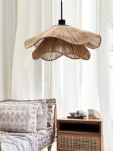 Woven Hemp Rope Straw Hat Pendant Light Natural Rustic Hanging Ceiling Lamp