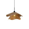 Woven Hemp Rope Straw Hat Pendant Light Natural Rustic Hanging Ceiling Lamp