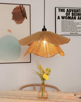 Woven Hemp Rope Straw Hat Pendant Light Natural Rustic Hanging Ceiling Lamp
