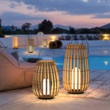 Woven Rattan Landscape Lantern Outdoor Floor Lamp IP65 Waterproof Garden Light