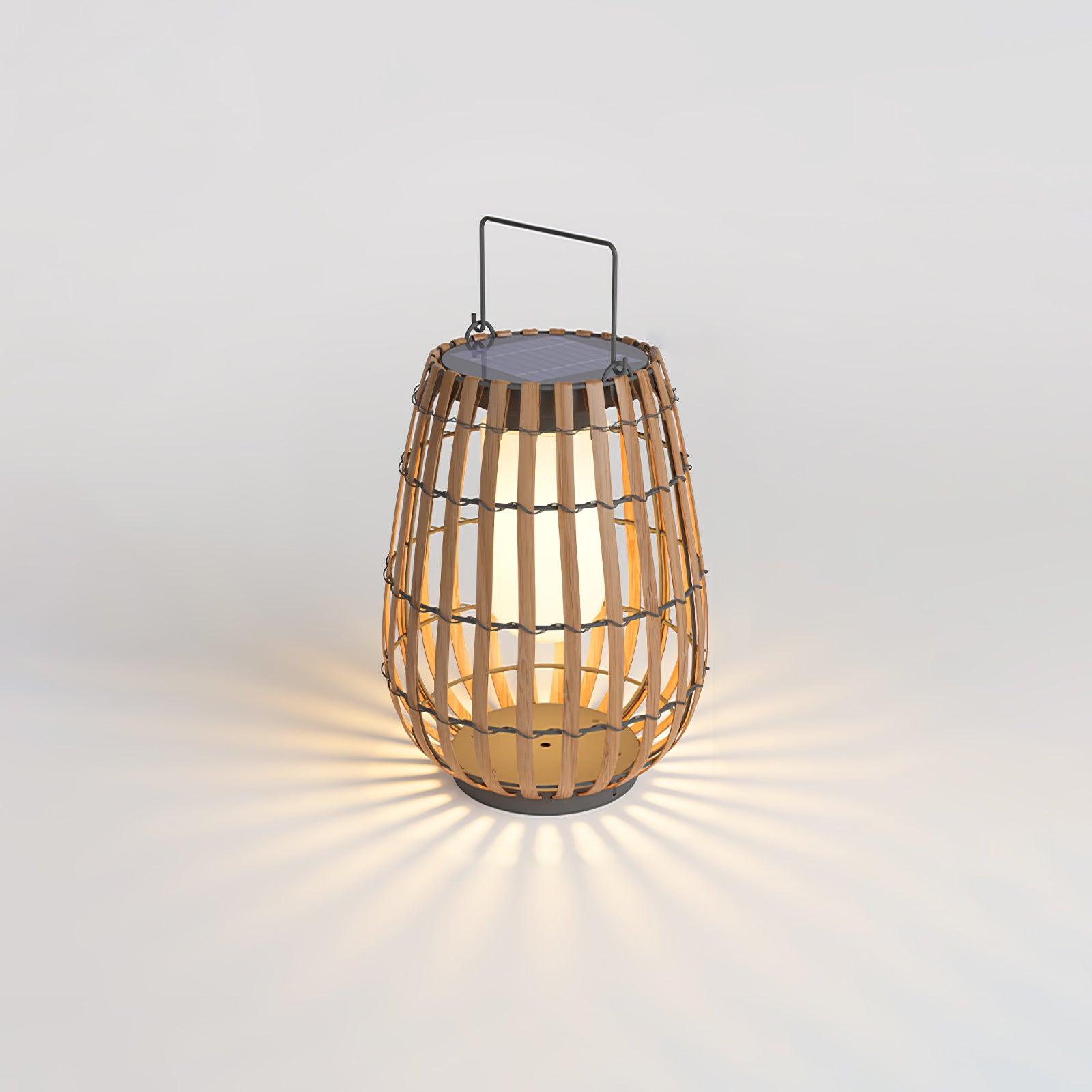 Woven Rattan Landscape Lantern Outdoor Floor Lamp IP65 Waterproof Garden Light