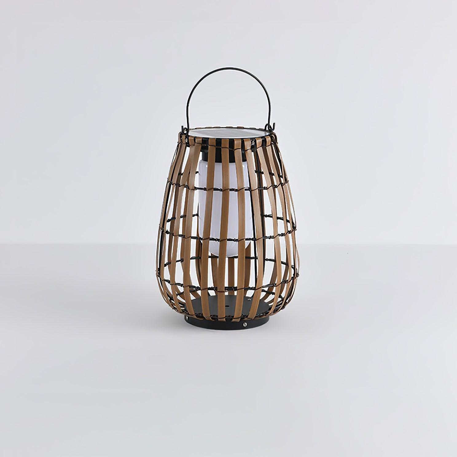 Woven Rattan Landscape Lantern Outdoor Floor Lamp IP65 Waterproof Garden Light