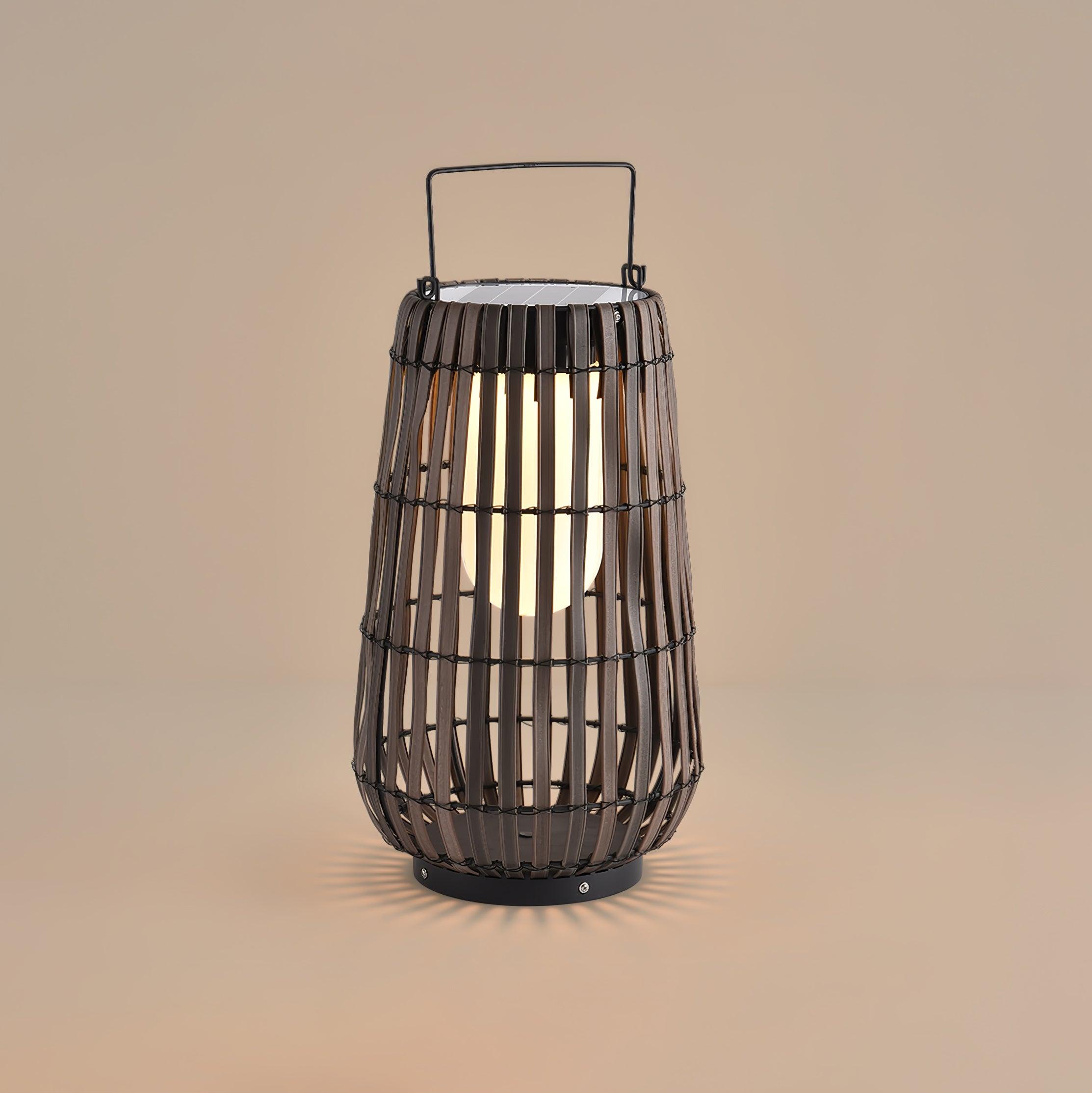 Woven Rattan Landscape Lantern Outdoor Floor Lamp IP65 Waterproof Garden Light