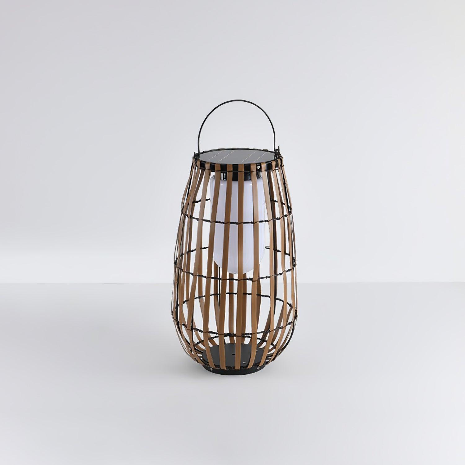 Woven Rattan Landscape Lantern Outdoor Floor Lamp IP65 Waterproof Garden Light