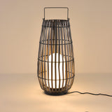 Woven Rattan Landscape Lantern Outdoor Floor Lamp IP65 Waterproof Garden Light