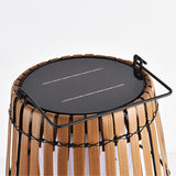 Woven Rattan Landscape Lantern Outdoor Floor Lamp IP65 Waterproof Garden Light
