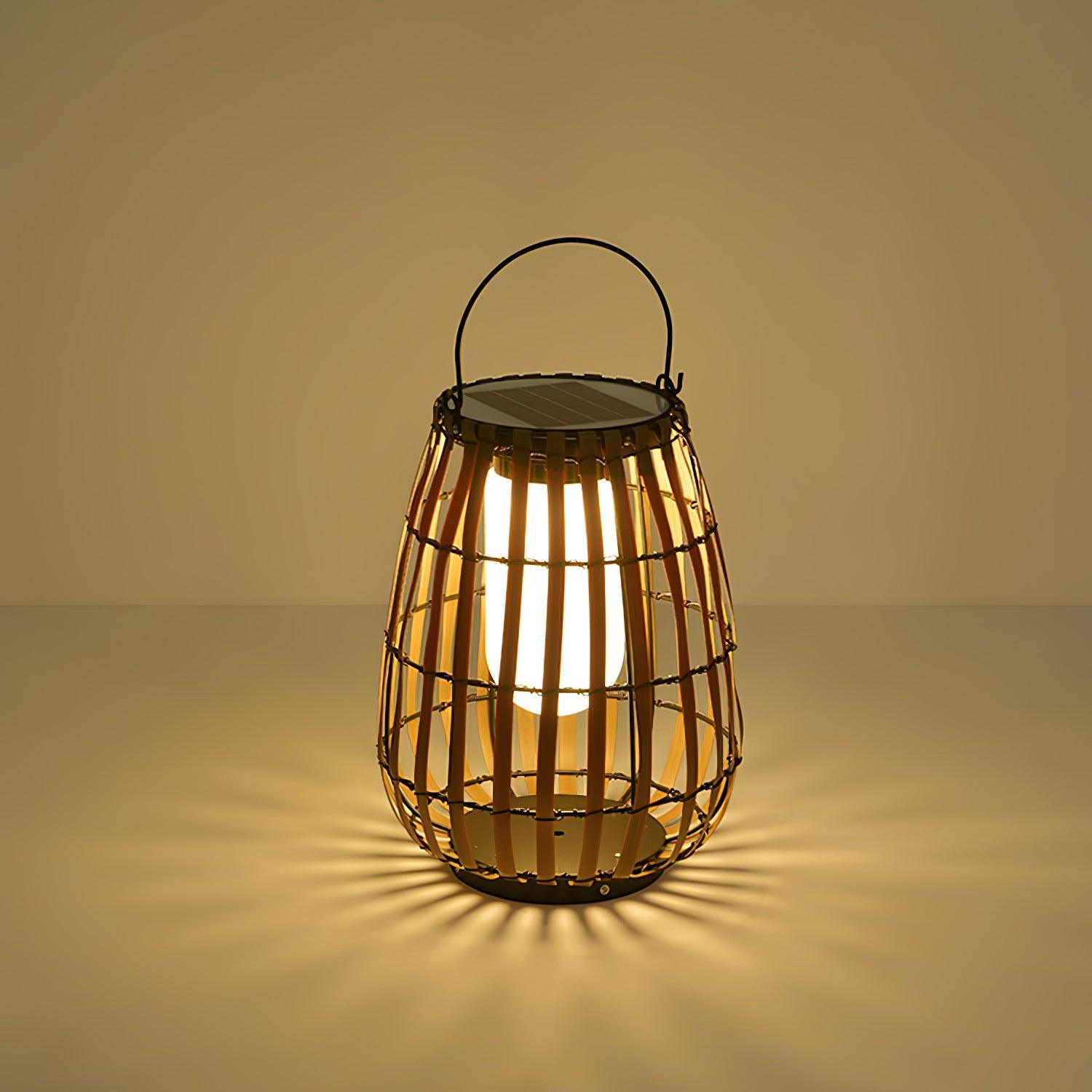 Woven Rattan Landscape Lantern Outdoor Floor Lamp IP65 Waterproof Garden Light