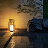 Woven Rattan Landscape Lantern Outdoor Floor Lamp IP65 Waterproof Garden Light
