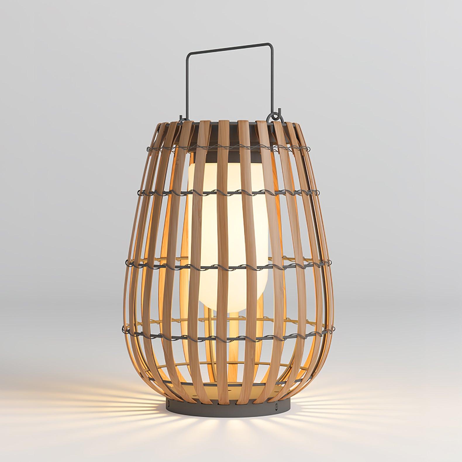 Woven Rattan Landscape Lantern Outdoor Floor Lamp IP65 Waterproof Garden Light