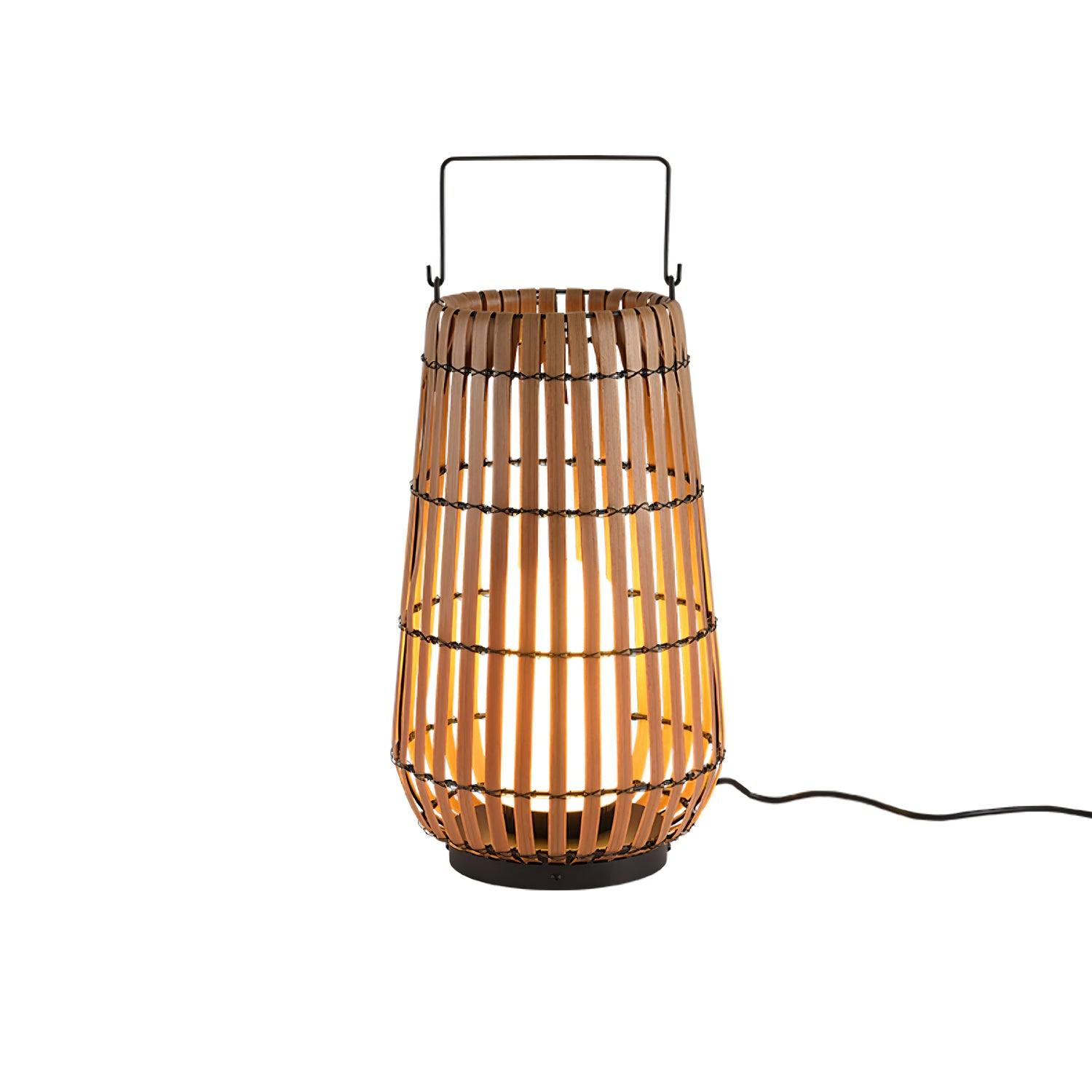Woven Rattan Landscape Lantern Outdoor Floor Lamp IP65 Waterproof Garden Light