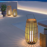 Woven Rattan Landscape Lantern Outdoor Floor Lamp IP65 Waterproof Garden Light