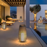Woven Rattan Landscape Lantern Outdoor Floor Lamp IP65 Waterproof Garden Light