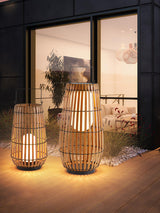 Woven Rattan Landscape Lantern Outdoor Floor Lamp IP65 Waterproof Garden Light