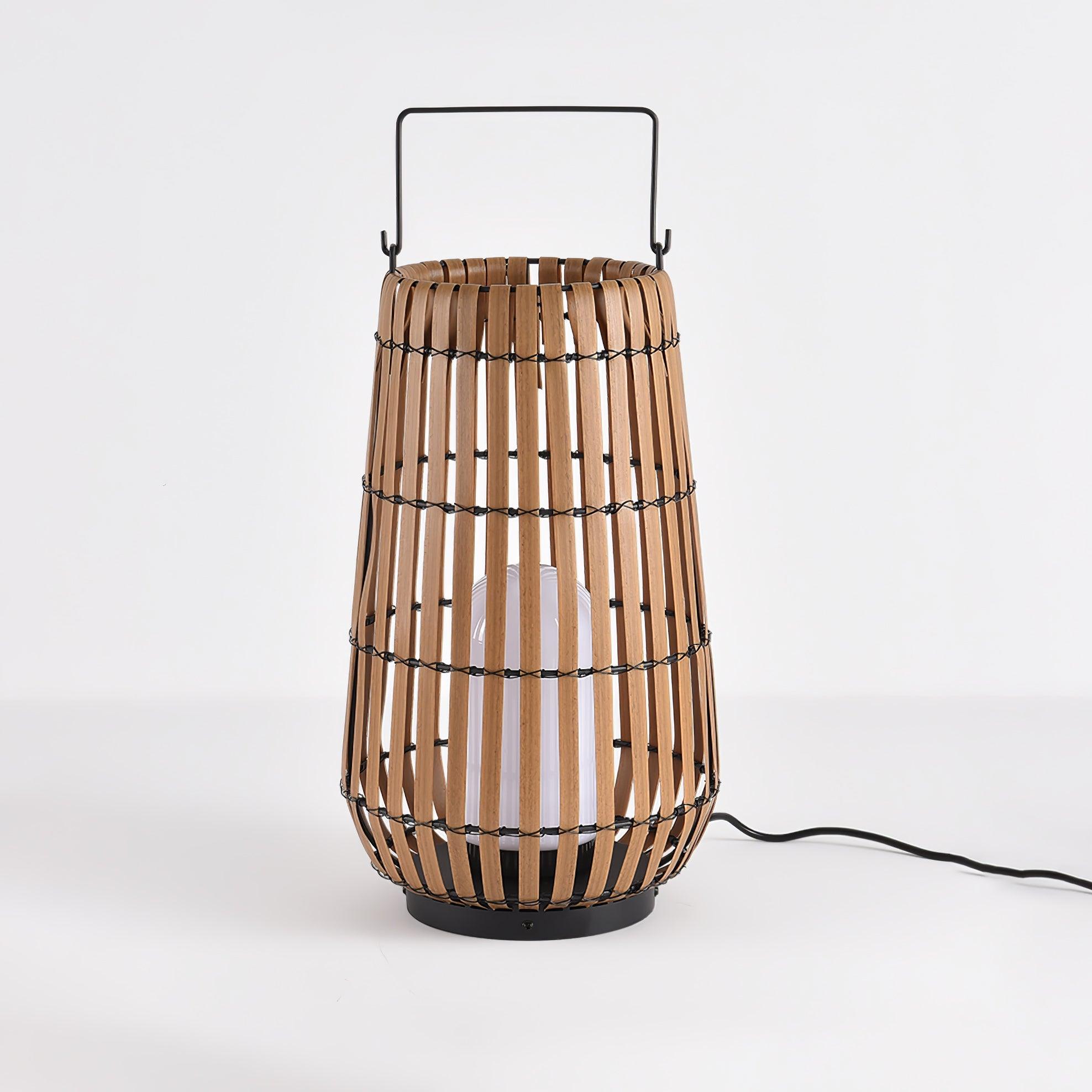 Woven Rattan Landscape Lantern Outdoor Floor Lamp IP65 Waterproof Garden Light
