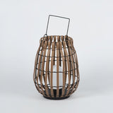 Woven Rattan Landscape Lantern Outdoor Floor Lamp IP65 Waterproof Garden Light