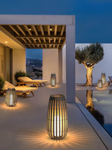 Woven Rattan Landscape Lantern Outdoor Floor Lamp IP65 Waterproof Garden Light