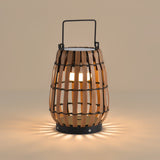 Woven Rattan Landscape Lantern Outdoor Floor Lamp IP65 Waterproof Garden Light