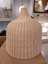 Woven Rattan Pendant Light Natural Handmade Hanging Lamp for Kitchen and Bedroom