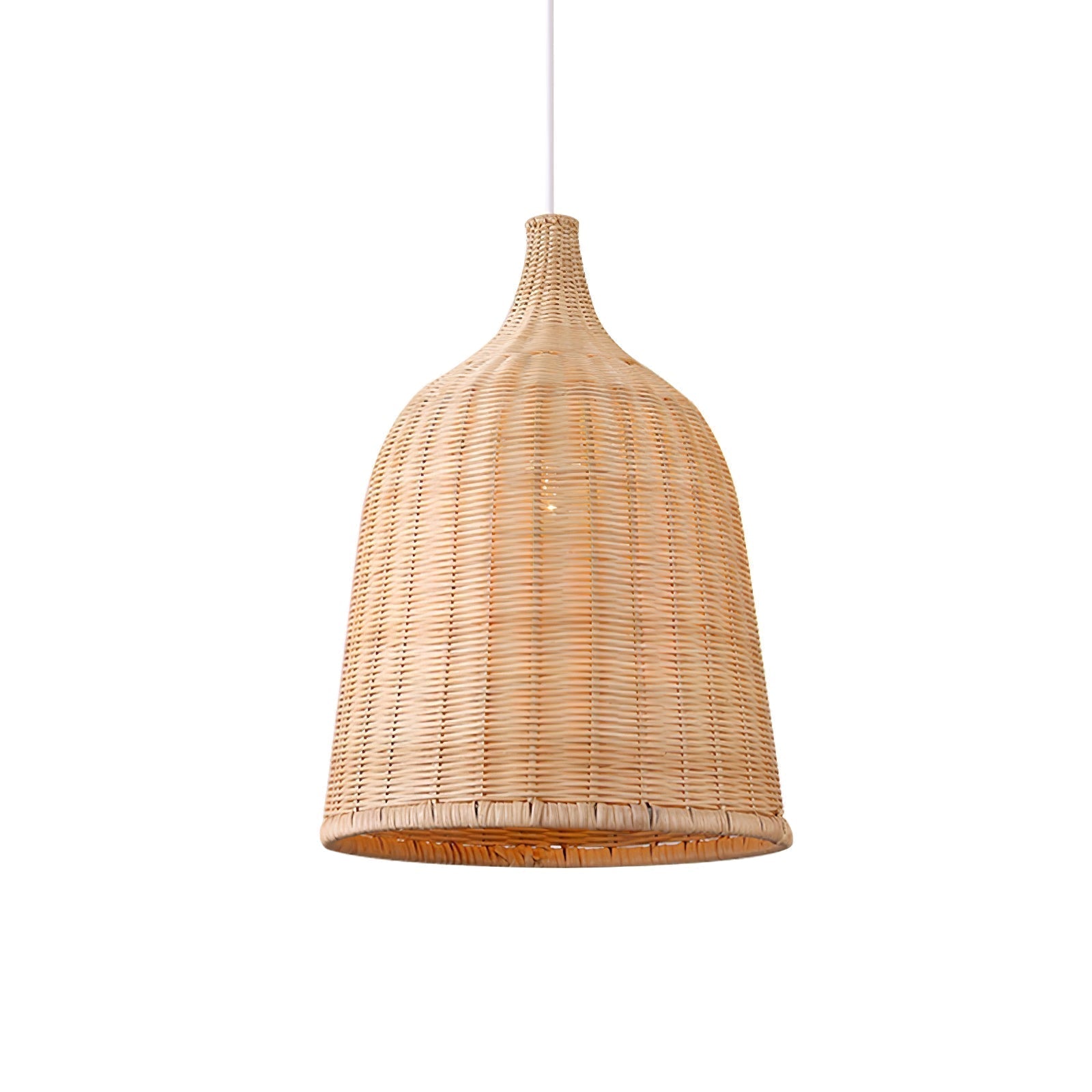 Woven Rattan Pendant Light Natural Handmade Hanging Lamp for Kitchen and Bedroom