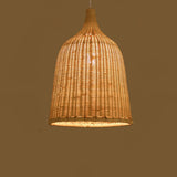 Woven Rattan Pendant Light Natural Handmade Hanging Lamp for Kitchen and Bedroom