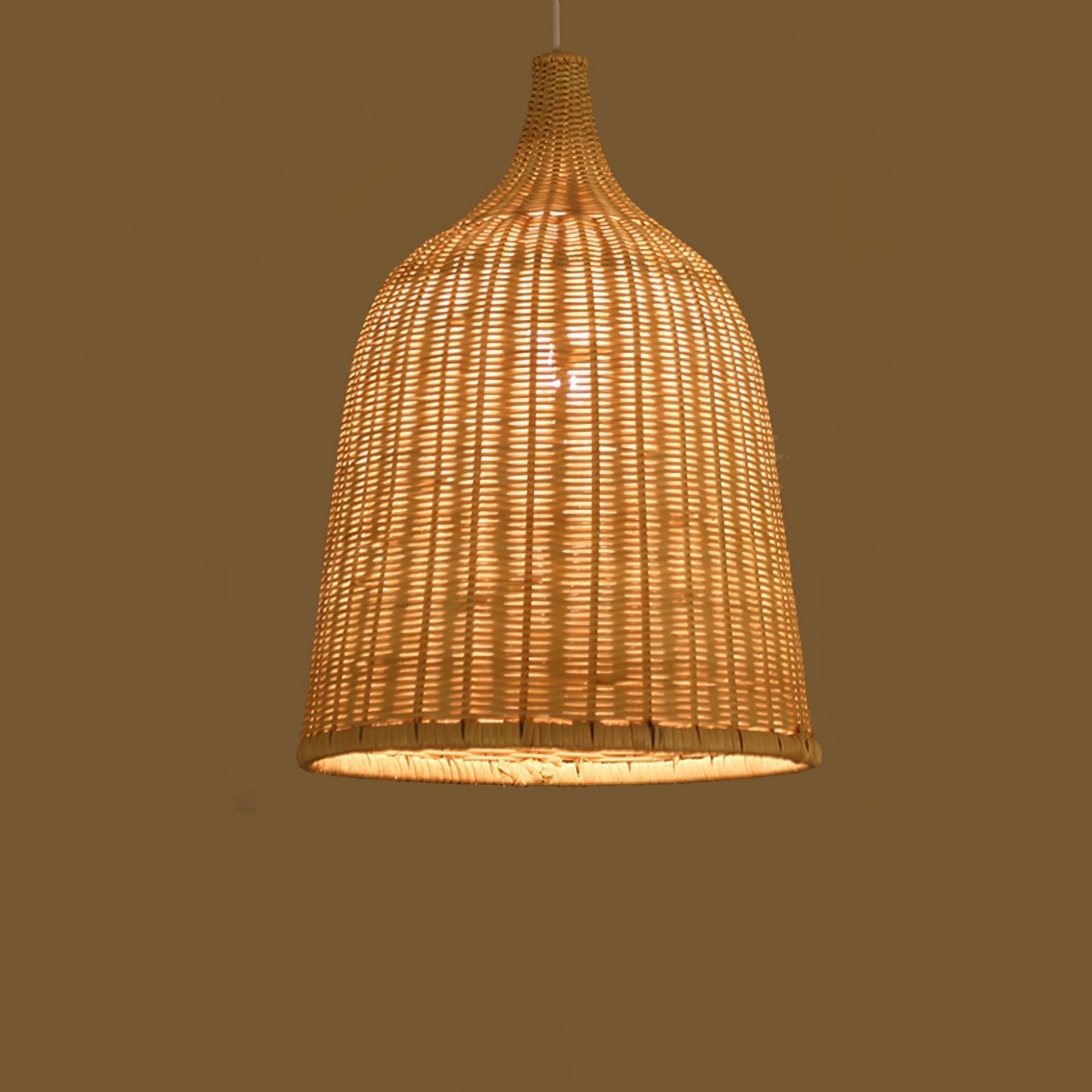 Woven Rattan Pendant Light Natural Handmade Hanging Lamp for Kitchen and Bedroom