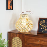 Woven Sphere Solar Lantern Decorative Outdoor Garden Lamp and Architectural Table Light