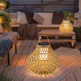 Woven Sphere Solar Lantern Decorative Outdoor Garden Lamp and Architectural Table Light