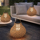 Woven Sphere Solar Lantern Decorative Outdoor Garden Lamp and Architectural Table Light
