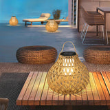 Woven Sphere Solar Lantern Decorative Outdoor Garden Lamp and Architectural Table Light