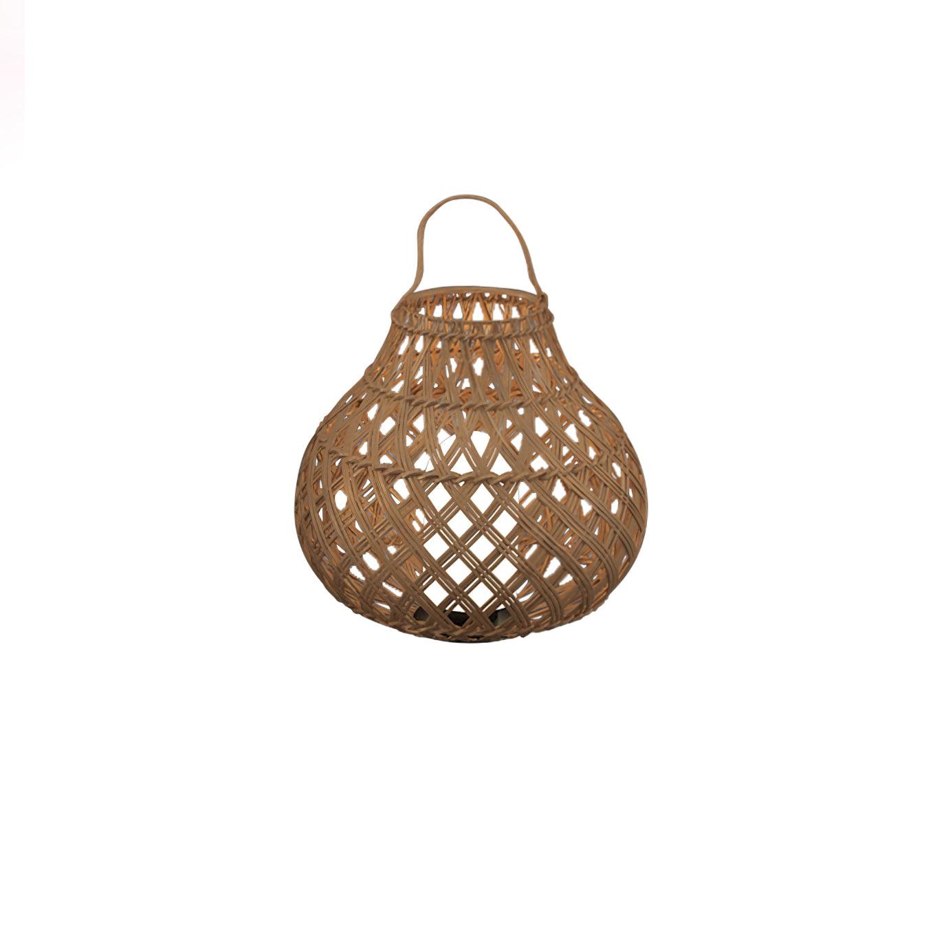 Woven Sphere Solar Lantern Decorative Outdoor Garden Lamp and Architectural Table Light