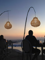Woven Sphere Solar Lantern Decorative Outdoor Garden Lamp and Architectural Table Light