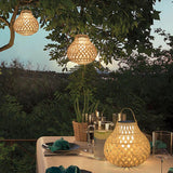 Woven Sphere Solar Lantern Decorative Outdoor Garden Lamp and Architectural Table Light