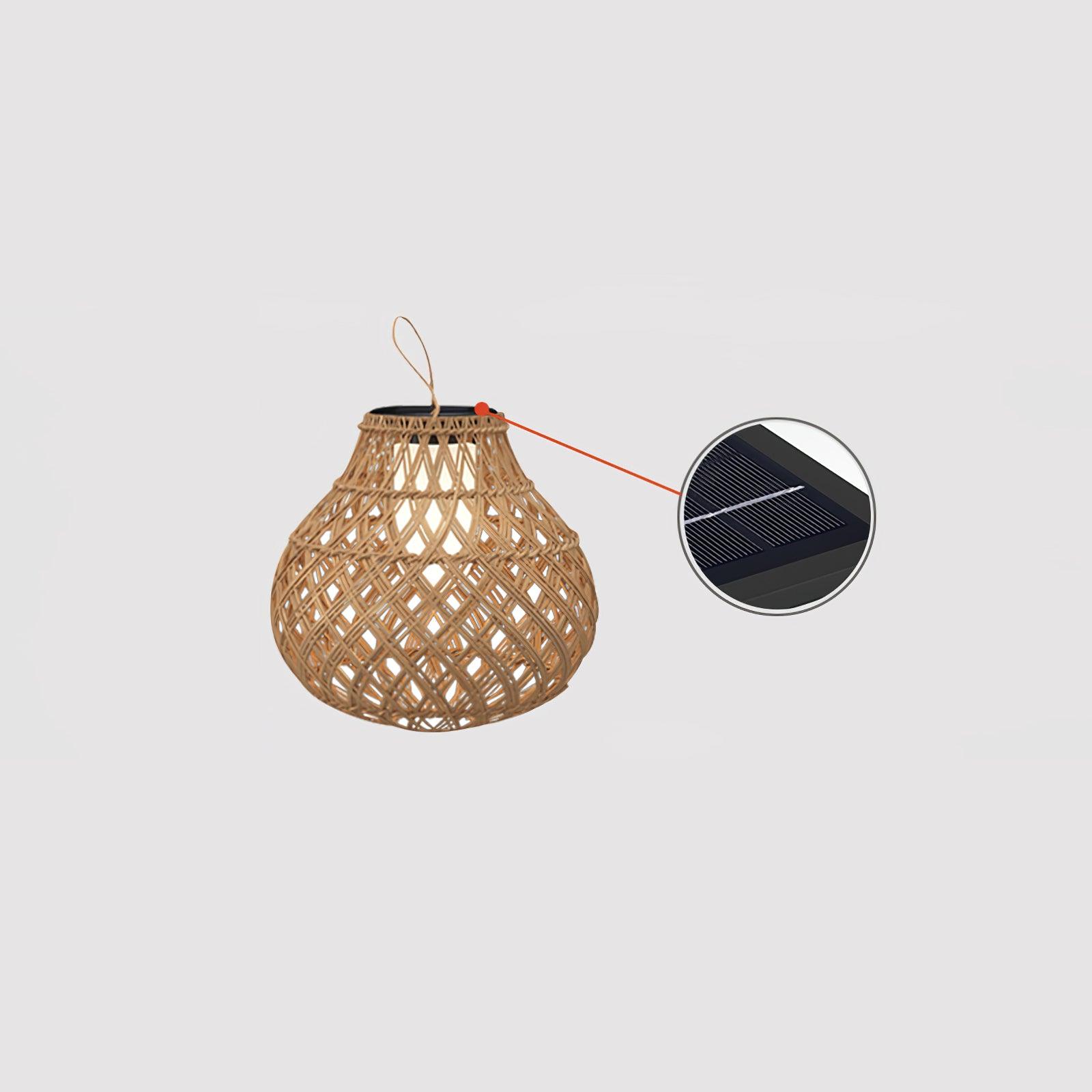 Woven Sphere Solar Lantern Decorative Outdoor Garden Lamp and Architectural Table Light
