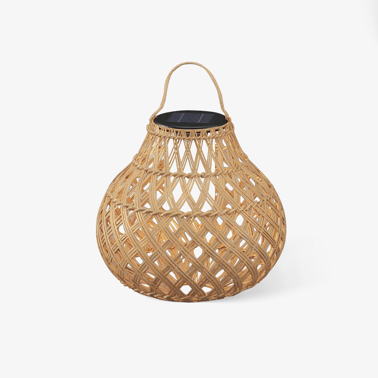 Woven Sphere Solar Lantern Decorative Outdoor Garden Lamp and Architectural Table Light