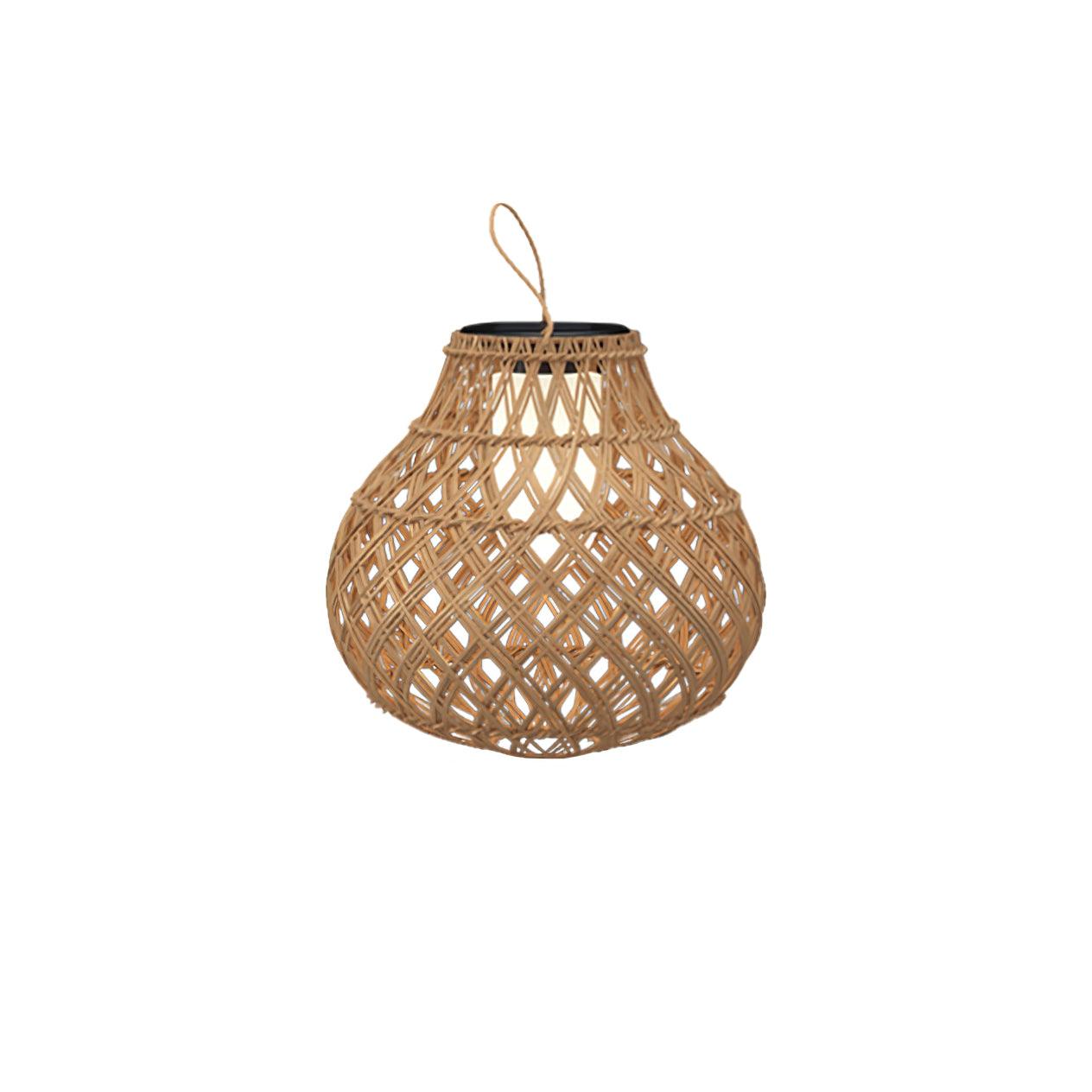 Woven Sphere Solar Lantern Decorative Outdoor Garden Lamp and Architectural Table Light