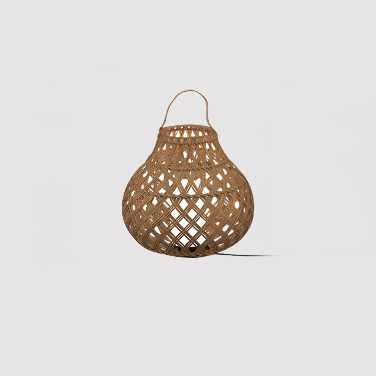 Woven Sphere Solar Lantern Decorative Outdoor Garden Lamp and Architectural Table Light