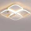 Modern Geometric Overlapping Squares LED Flush Mount Ceiling Light Cluster Fixture