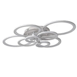 Modern Geometric Overlapping Ring LED Semi Flush Mount Ceiling Light for Living Room