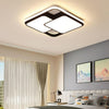 Modern Black Geometric 3 Square LED Flush Mount Ceiling Light for Bedroom and Living Room
