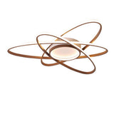 Artistic Geometric Oval Dimmable LED Flush Mount Ceiling Lamp for Modern Living Spaces
