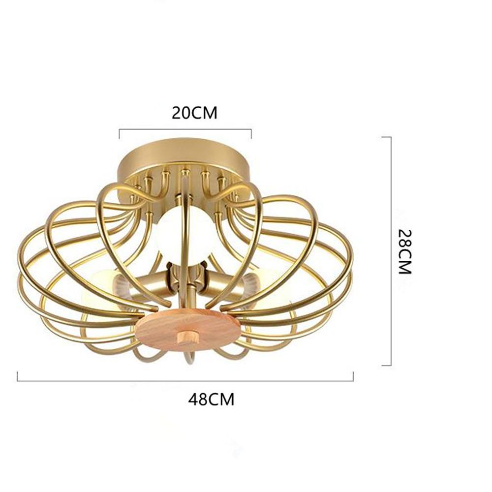 Modern Geometric Metal Globe Flush Mount Ceiling Light for Bedrooms and Living Areas