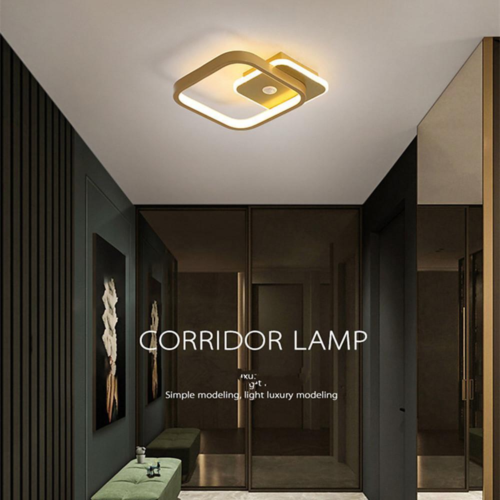 Modern Abstract Overlapping Triangle LED Ceiling Light Geometric Flush Mount Fixture