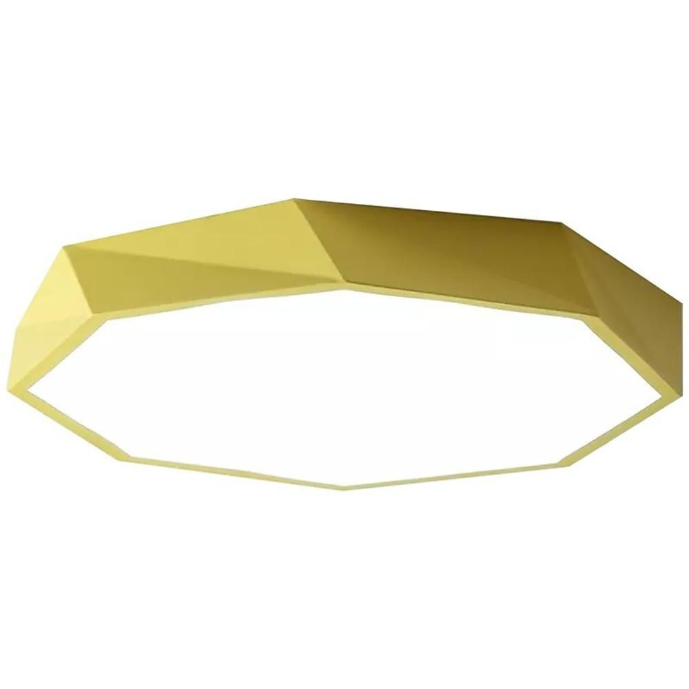 Modern Geometric LED Flush Mount Ceiling Light for Bedroom and Kitchen Dimmable Fixture
