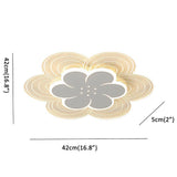 White Flower Silhouette LED Flush Mount Ceiling Light Dimmable Modern Minimalist Fixture