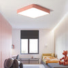 Modern Ultra Thin Square LED Flush Mount Ceiling Lamp for Bedroom and Kids Room