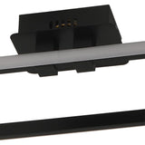 Modern Rounded Rectangle LED Flush Mount Ceiling Light Dimmable Black Fixture 28 Inch