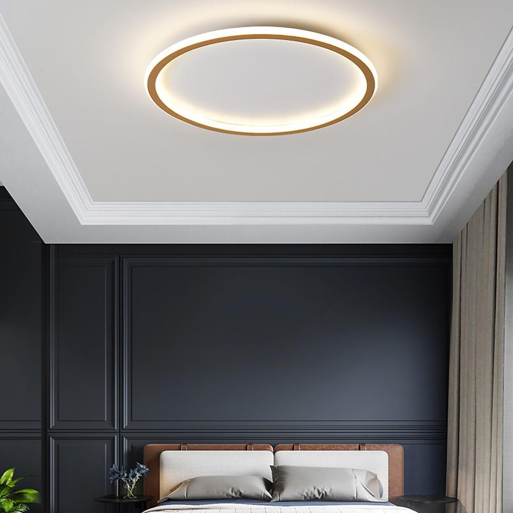 Geometric Square Circular Dimmable LED Flush Mount Nordic Ceiling Light Fixture