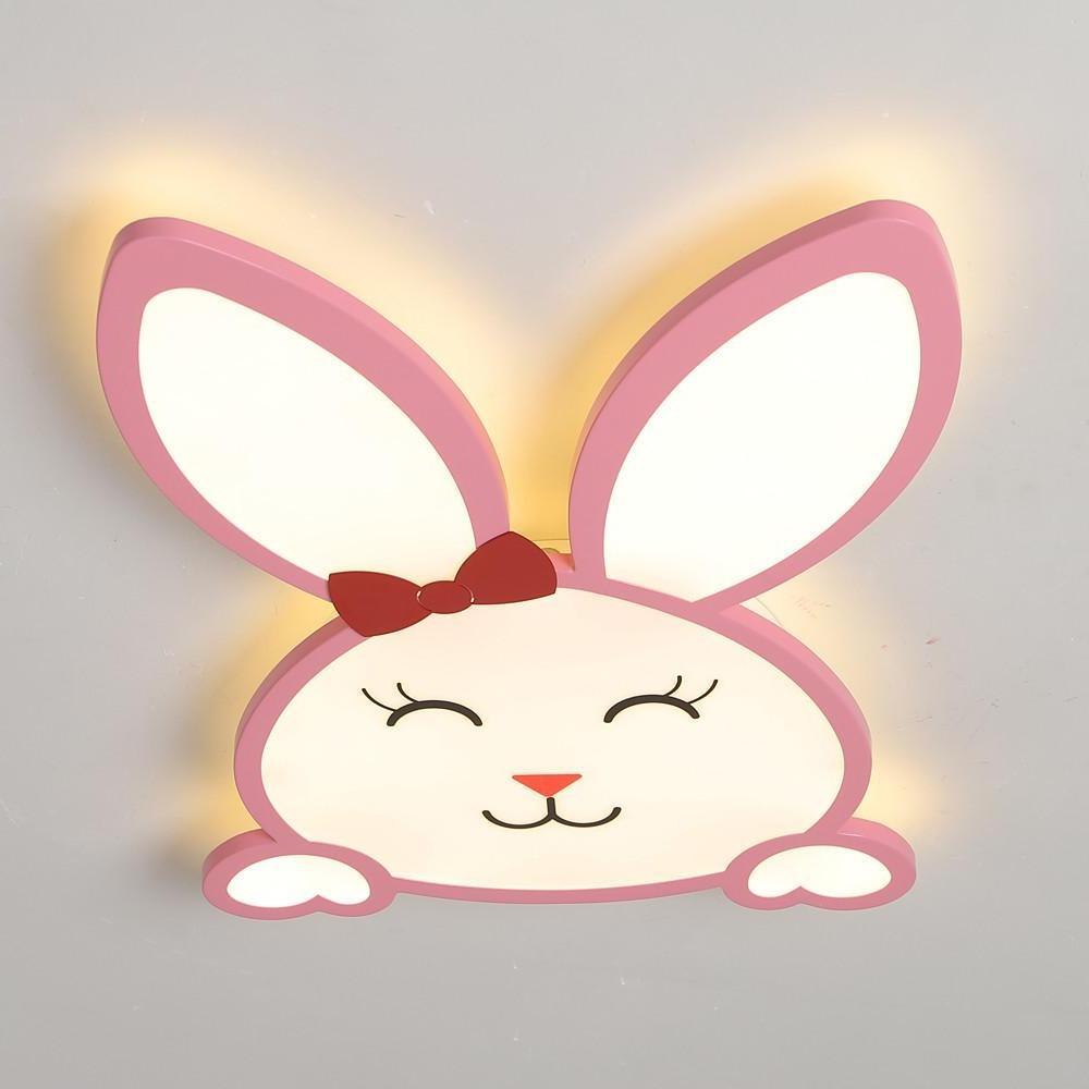 Creative Bunny Shape LED Flush Mount Ceiling Light for Nursery and Kids Bedroom
